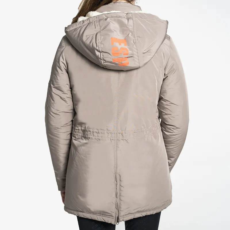 Esperado Dublin Ladies Parka Jacket - Taupe-2